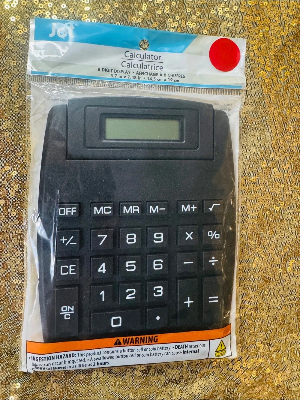 Jot Desktop Calculator - Large Button 8 Digit Display Brand New Sealed
